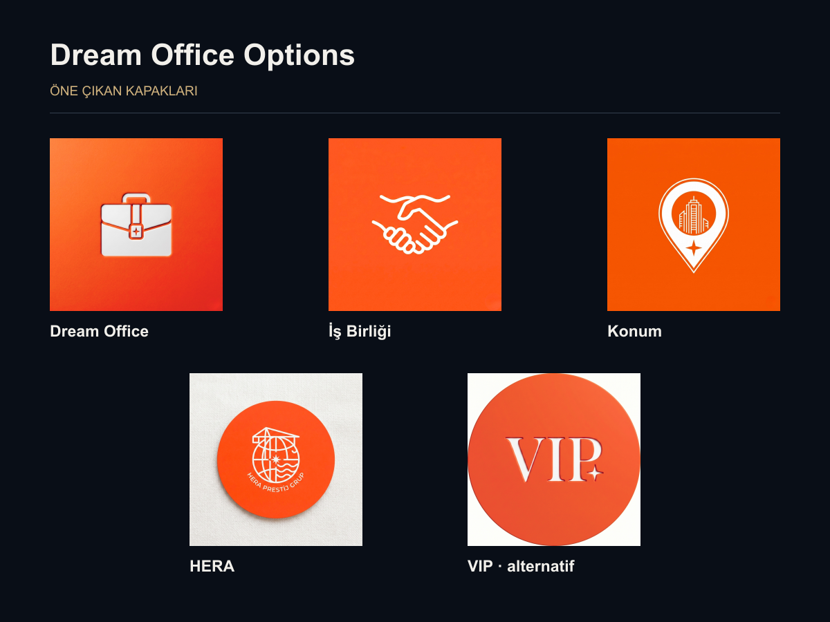 Dream Office, İş Birliği, Konum, HERA ve VIP alternatif öne çıkan kapaklarının sunumu